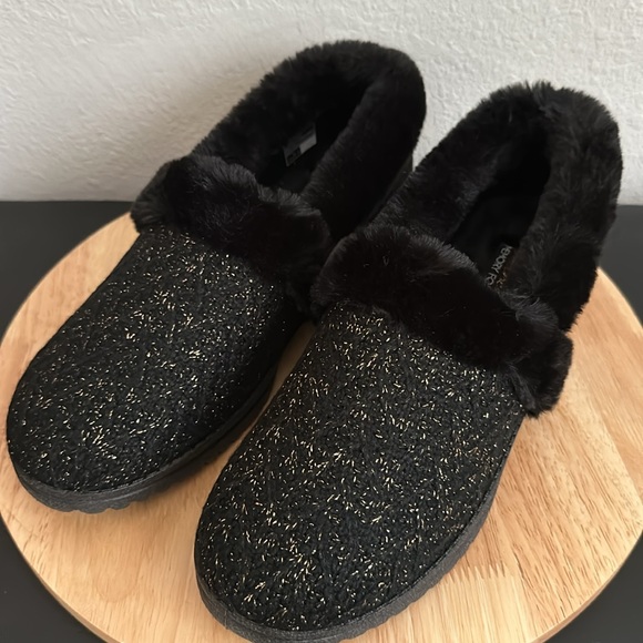 Skechers Cozy Lite Sparkle Knit Slippers - Sweet Walk - Picture 2 of 7